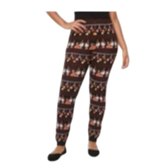 Hello Kitty X Unique Vintage Festive Holiday Black Knit Pant SZ L #0270 - Picture 2 of 8